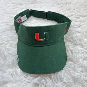 Vintage Y2K Nike Miami Hurricanes green visor sportswear ncaa college basketball